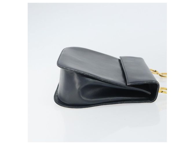 Borsa a Spalla Salvatore Ferragamo in Pelle Blu Navy Oro Auth ka1235 D'oro - vista 3
