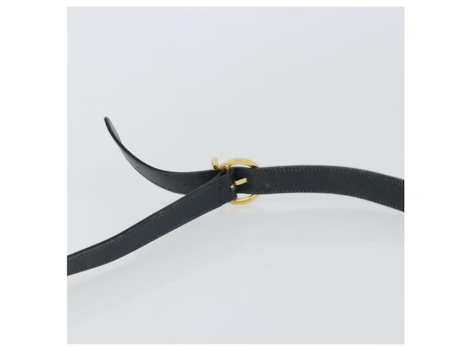 Borsa a Spalla Salvatore Ferragamo in Pelle Blu Navy Oro Auth ka1235 D'oro - vista 8