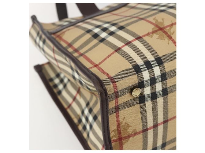 Burberry Bolso Tote Nova Check de PVC Beige Auth 160285 - vista 14