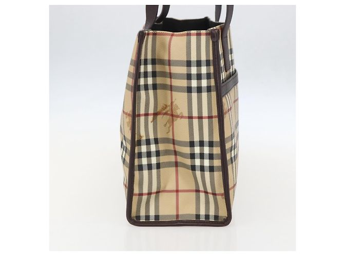 Burberry Bolso Tote Nova Check de PVC Beige Auth 160285 - vista 3