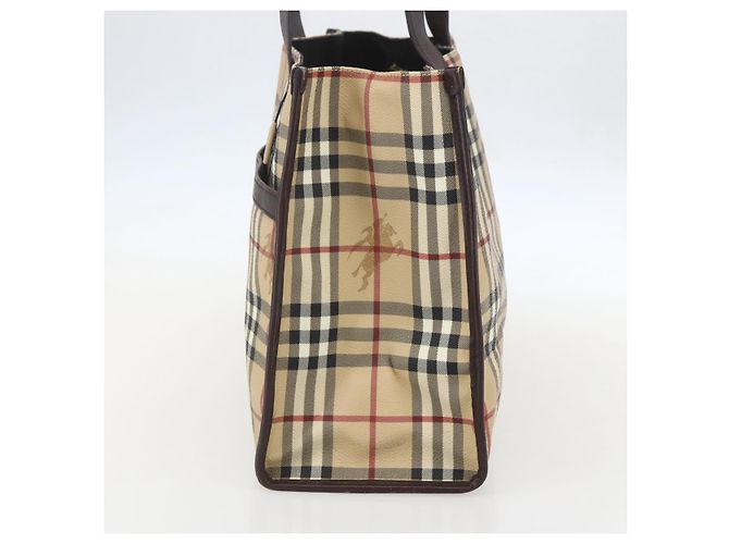 Burberry Bolso Tote Nova Check de PVC Beige Auth 160285 - vista 4