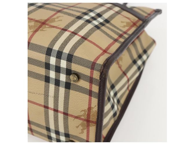 Burberry Bolso Tote Nova Check de PVC Beige Auth 160285 - vista 9