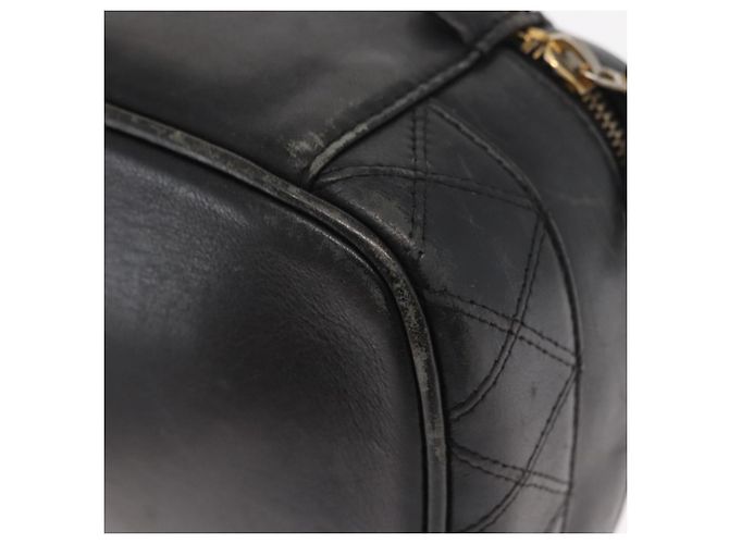 CHANEL Bicolor Vanity Handtasche aus Lammleder Schwarz Gold CC Auth 158864 Golden - Ansicht 17