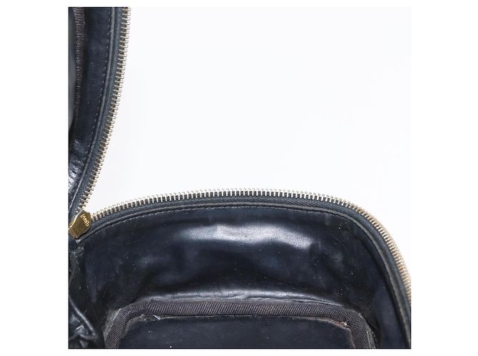 CHANEL Bicolor Vanity Handtasche aus Lammleder Schwarz Gold CC Auth 158864 Golden - Ansicht 19