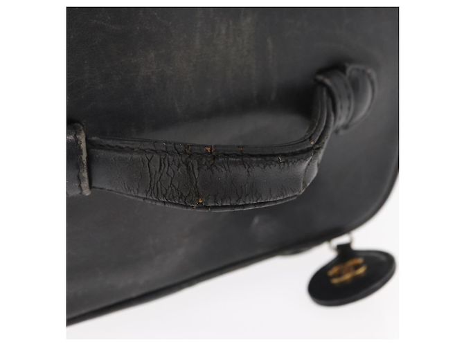 CHANEL Bicolor Vanity Handtasche aus Lammleder Schwarz Gold CC Auth 158864 Golden - Ansicht 7