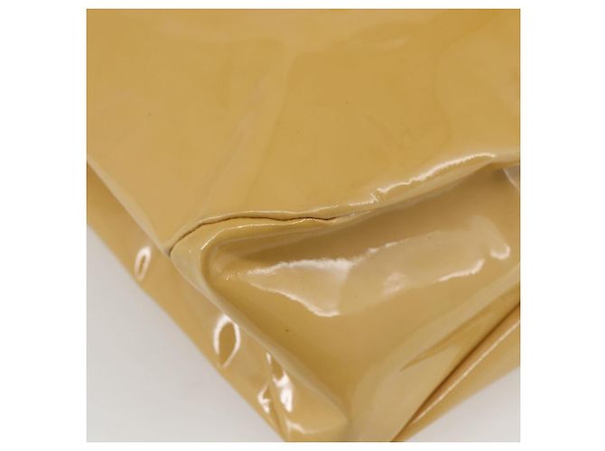 Borsa Vala in smalto giallo oro Salvatore Ferragamo Auth am10303 - vista 16