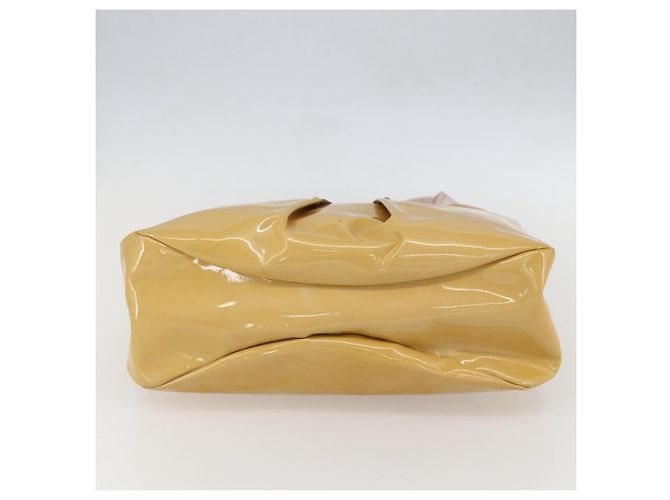 Borsa Vala in smalto giallo oro Salvatore Ferragamo Auth am10303 - vista 5