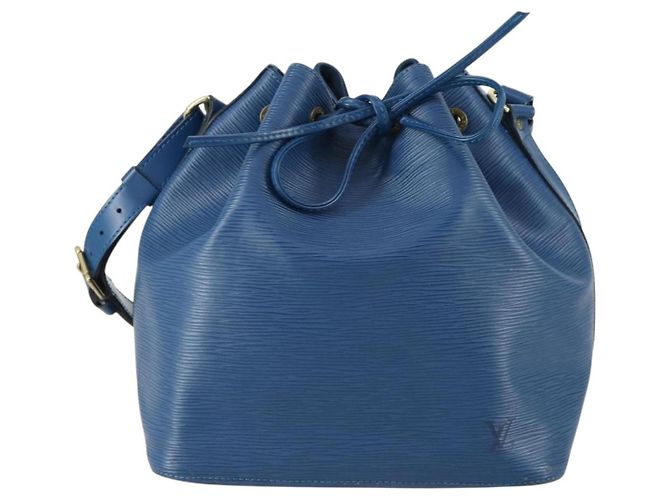 Noe LOUIS VUITTON Borsa a Spalla Petit Noé Epi Blu M44105 LV Auth ka1266 - vista 13