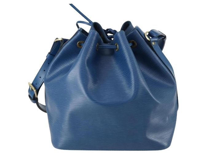 Noe LOUIS VUITTON Borsa a Spalla Petit Noé Epi Blu M44105 LV Auth ka1266 - vista 2