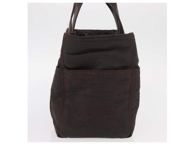 Hermès HERMES Borsa a Mano Acape Luco PM Nylon Marrone Scuro Auth BA9324 - vista 3