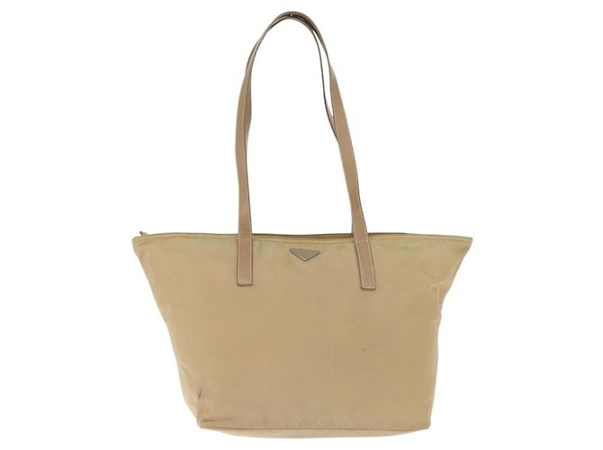 Borsa Tote PRADA Nylon Beige Argento Auth ti3600 - vista 13