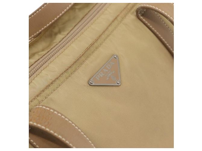 Borsa Tote PRADA Nylon Beige Argento Auth ti3600 - vista 17