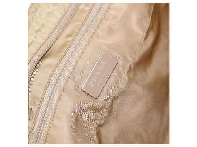 Borsa Tote PRADA Nylon Beige Argento Auth ti3600 - vista 18
