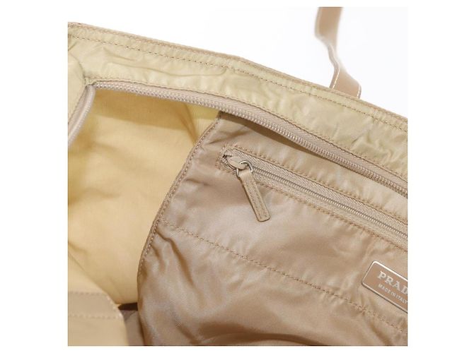 Borsa Tote PRADA Nylon Beige Argento Auth ti3600 - vista 21