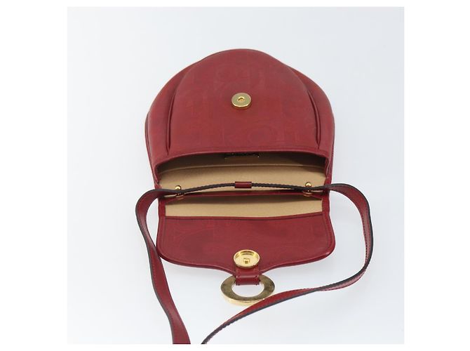 Borsa a Spalla in Tela Trotter Christian Dior PVC Rosso Oro Auth BA9376 D'oro - vista 10
