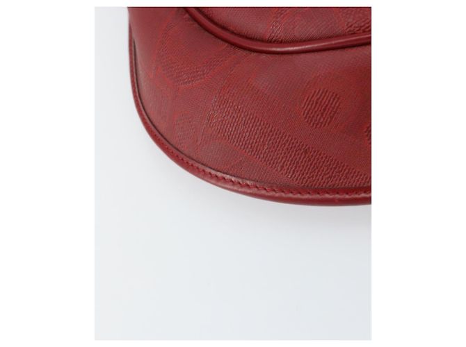 Borsa a Spalla in Tela Trotter Christian Dior PVC Rosso Oro Auth BA9376 D'oro - vista 14