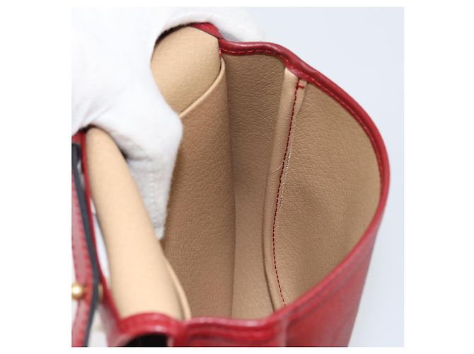Borsa a Spalla in Tela Trotter Christian Dior PVC Rosso Oro Auth BA9376 D'oro - vista 18