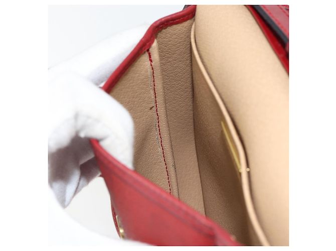 Borsa a Spalla in Tela Trotter Christian Dior PVC Rosso Oro Auth BA9376 D'oro - vista 19