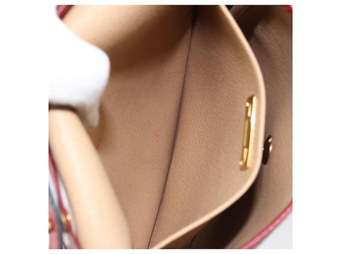 Borsa a Spalla in Tela Trotter Christian Dior PVC Rosso Oro Auth BA9376 D'oro - vista 20