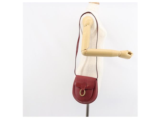 Borsa a Spalla in Tela Trotter Christian Dior PVC Rosso Oro Auth BA9376 D'oro - vista 21