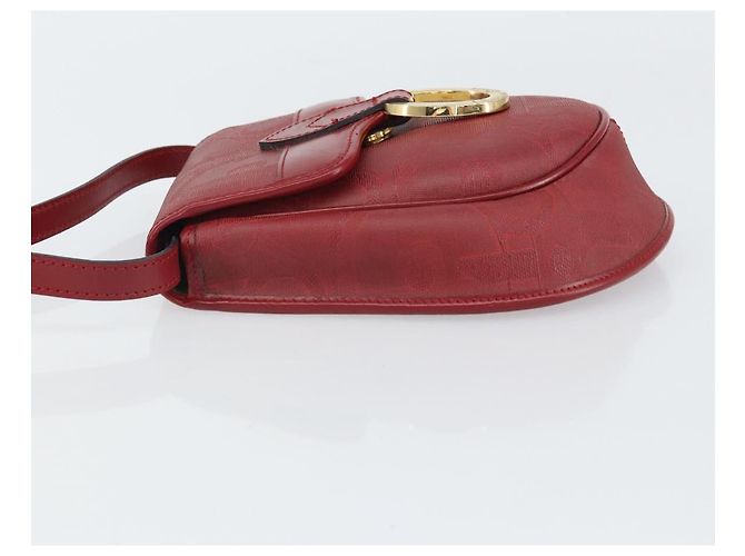 Borsa a Spalla in Tela Trotter Christian Dior PVC Rosso Oro Auth BA9376 D'oro - vista 4