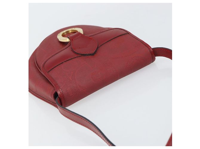 Borsa a Spalla in Tela Trotter Christian Dior PVC Rosso Oro Auth BA9376 D'oro - vista 6