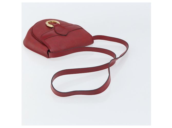 Borsa a Spalla in Tela Trotter Christian Dior PVC Rosso Oro Auth BA9376 D'oro - vista 7