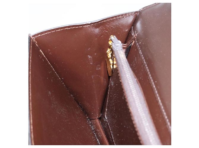 Borsa a Spalla in Pelle Marrone Scuro Gucci Oro Auth 159402 D'oro - vista 20