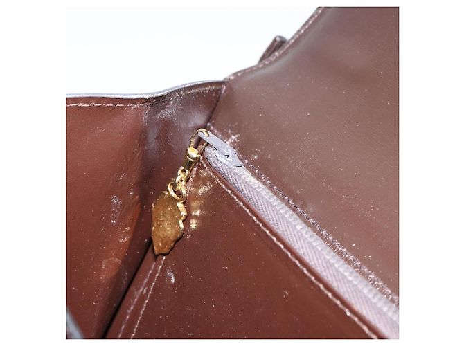 Borsa a Spalla in Pelle Marrone Scuro Gucci Oro Auth 159402 D'oro - vista 21