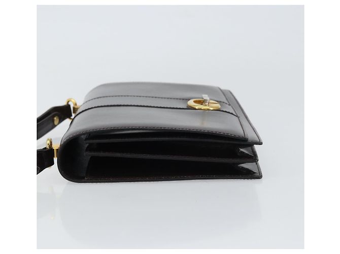 Borsa a Spalla in Pelle Marrone Scuro Gucci Oro Auth 159402 D'oro - vista 4