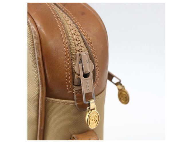 Gucci Borsa a spalla Web Sherry Line in tela beige e oro Auth BA9238 D'oro - vista 17
