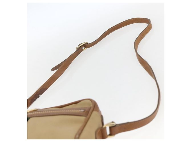 Gucci Borsa a spalla Web Sherry Line in tela beige e oro Auth BA9238 D'oro - vista 8