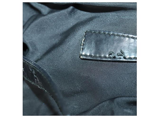Zaino PRADA in nylon nero argento Auth 153760 - vista 10