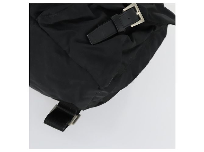 Zaino PRADA in nylon nero argento Auth 153760 - vista 16