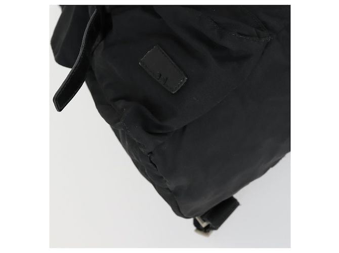 Zaino PRADA in nylon nero argento Auth 153760 - vista 17