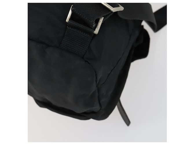 Zaino PRADA in nylon nero argento Auth 153760 - vista 18