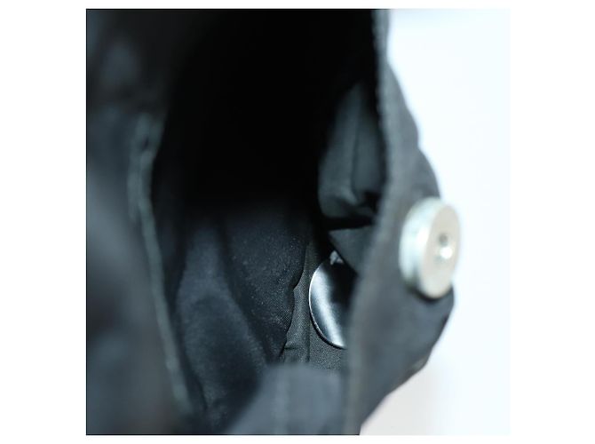 Zaino PRADA in nylon nero argento Auth 153760 - vista 29