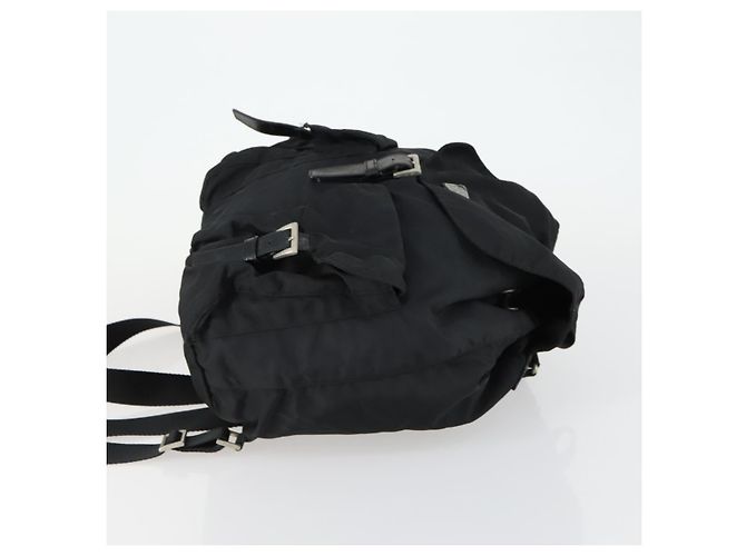 Zaino PRADA in nylon nero argento Auth 153760 - vista 3