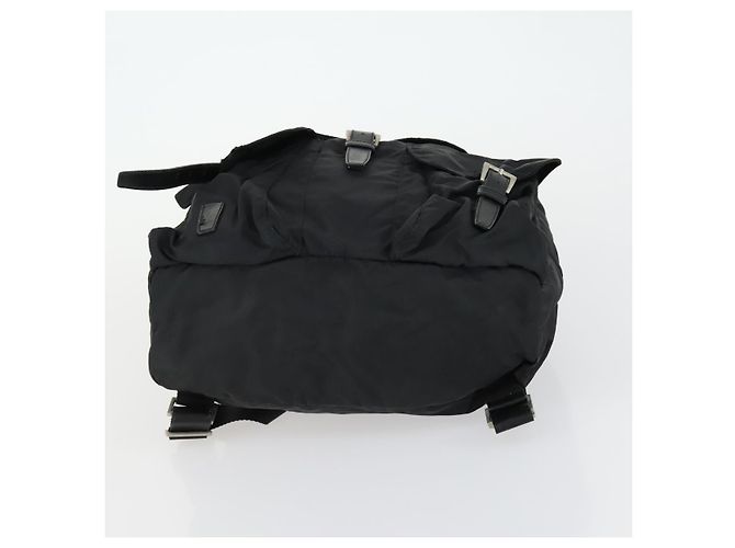 Zaino PRADA in nylon nero argento Auth 153760 - vista 5