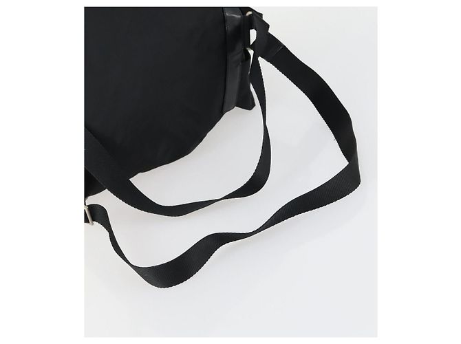 Zaino PRADA in nylon nero argento Auth 153760 - vista 8