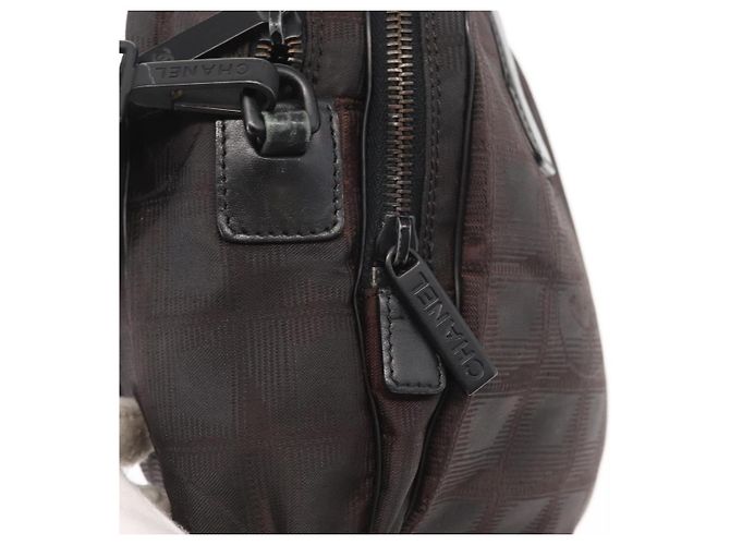 CHANEL Nuova linea da viaggio Borsa a mano Nylon 2in1 Nera CC Auth bs30708 Nero - vista 10