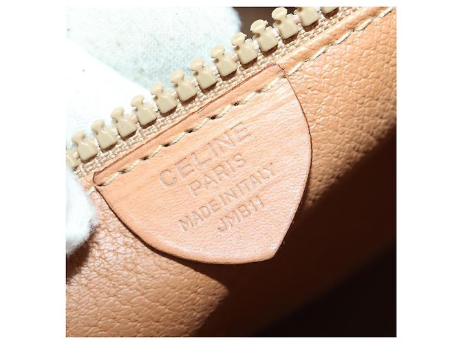 Céline Borsa tote in tela Macadam CELINE in pelle PVC marrone oro Auth ki6248 D'oro - vista 12