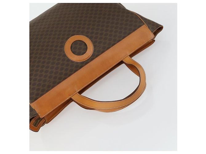 Céline Borsa tote in tela Macadam CELINE in pelle PVC marrone oro Auth ki6248 D'oro - vista 6
