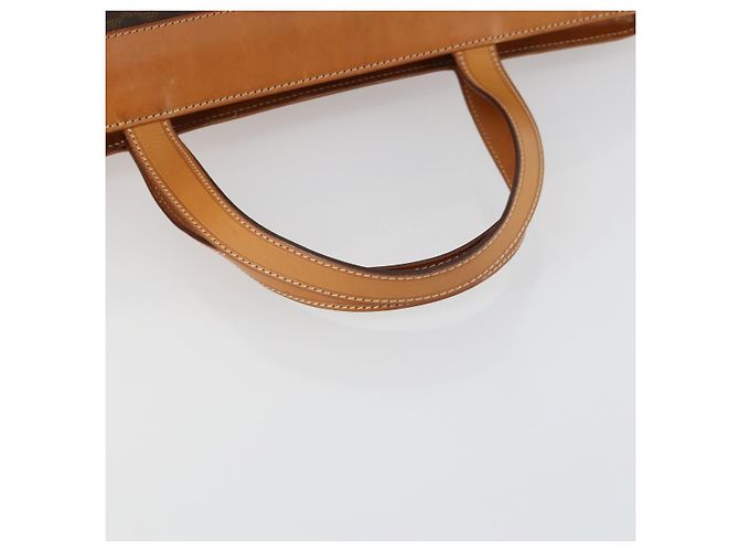 Céline Borsa tote in tela Macadam CELINE in pelle PVC marrone oro Auth ki6248 D'oro - vista 7