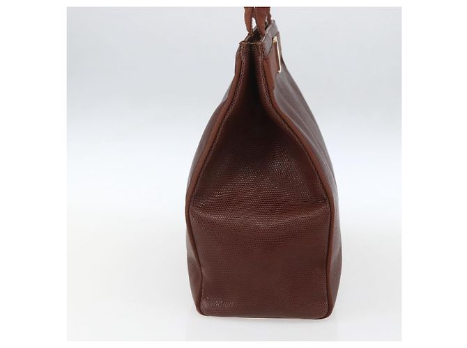 Borsa a Spalla Vala in Pelle Marrone Oro Salvatore Ferragamo Auth ka1378 D'oro - vista 3