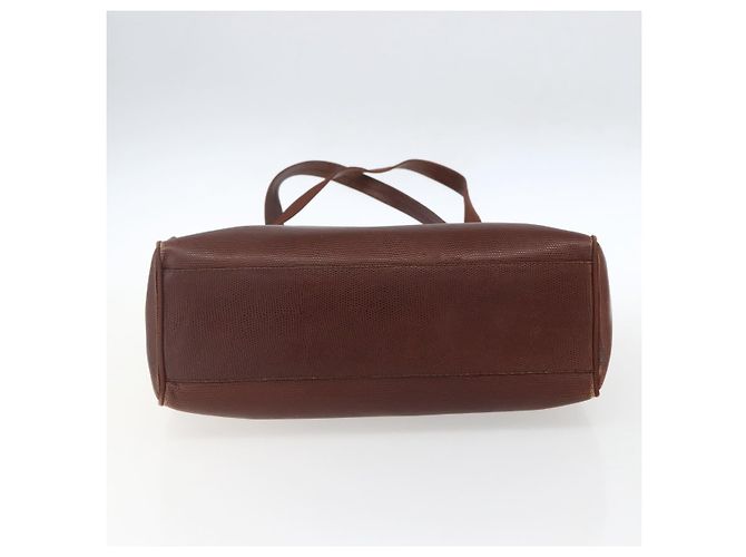 Borsa a Spalla Vala in Pelle Marrone Oro Salvatore Ferragamo Auth ka1378 D'oro - vista 5