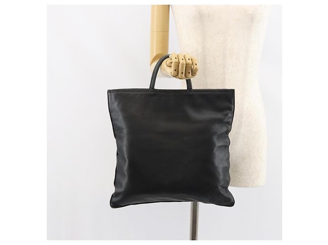 LOEWE Borsa a Mano Anagramma Pelle Nera Oro Auth 160275 Nero D'oro - vista 21
