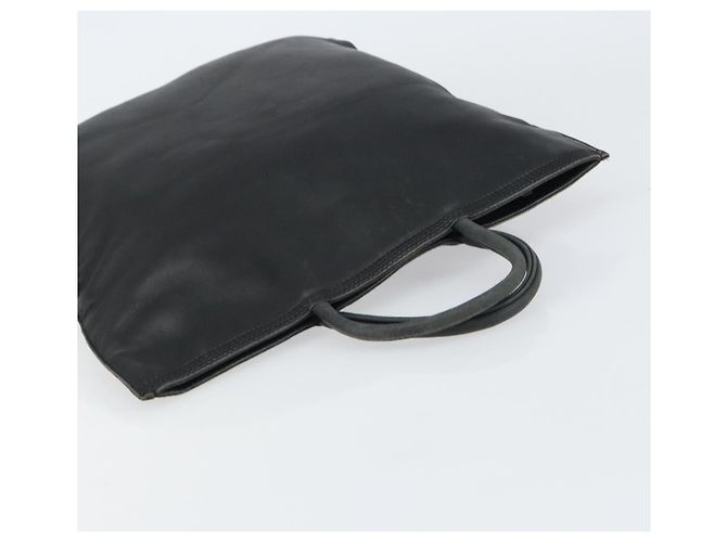 LOEWE Borsa a Mano Anagramma Pelle Nera Oro Auth 160275 Nero D'oro - vista 6