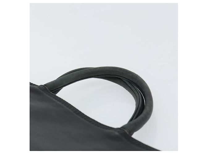 LOEWE Borsa a Mano Anagramma Pelle Nera Oro Auth 160275 Nero D'oro - vista 8