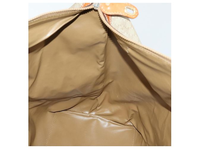Céline Borsa Boston in tela Macadam CELINE PVC Beige Oro Auth 152180 D'oro - vista 19